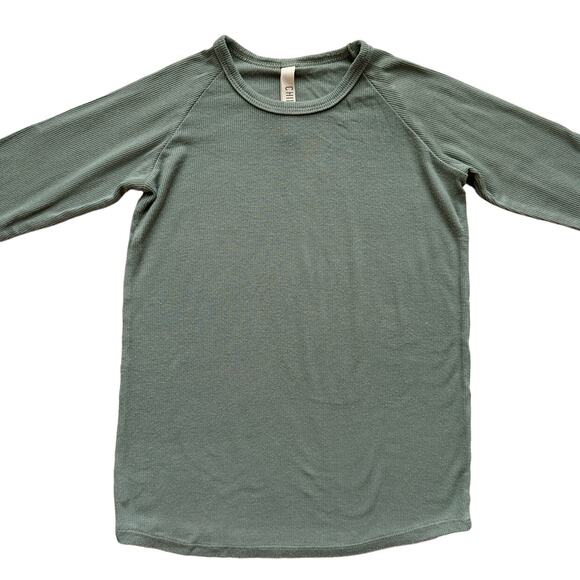 Childhoods Modal Ribbed Knit Pajama Set In Sage Size 8/9 - Picture 2 of 4